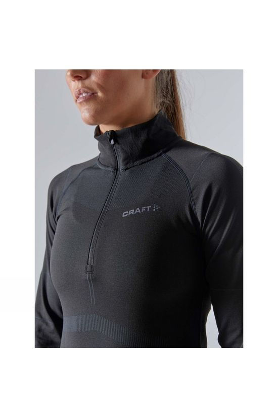 Craft Womens Active Intensity Zip Baselayer Black/Asphalt