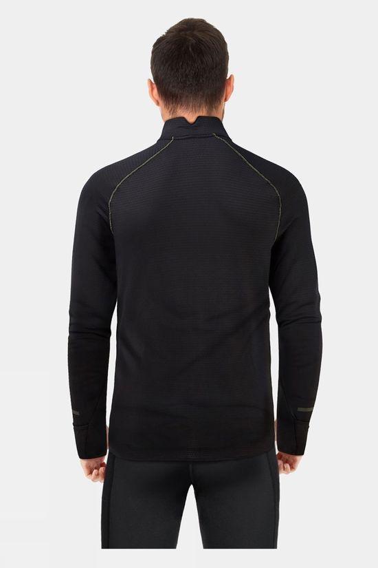 Ronhill Men's Tech Matrix 1/2 Zip Tee Black/Fluo Yellow