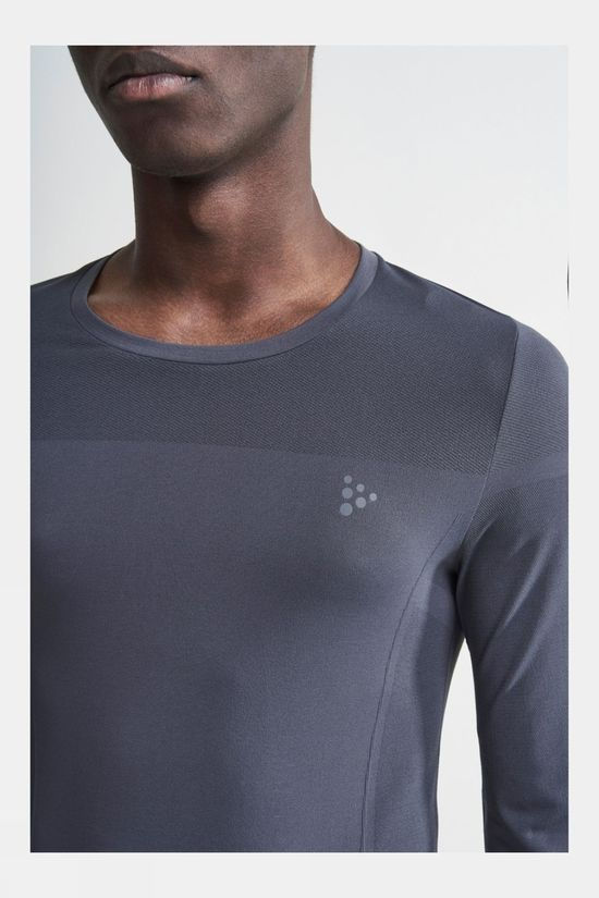 Craft Men's Urban Run FuseKnit Light Long Sleeve Tee Asphalt