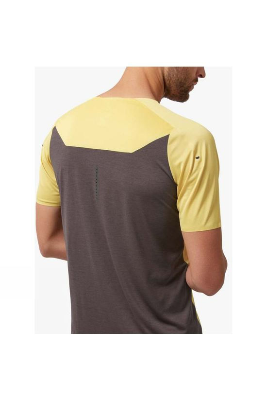 On Mens Performance-T Mustard/Pebble