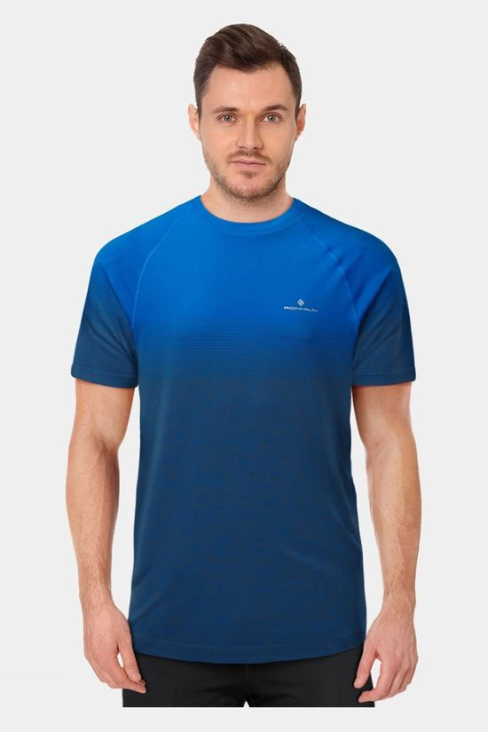 Ronhill Men's Tech Marathon Tee Atlantic/Grey Marl