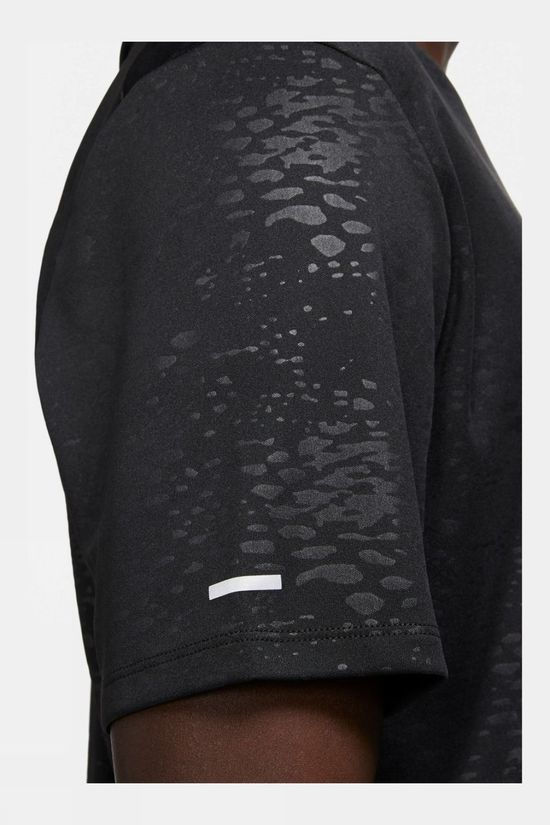 Nike Run Division Dry Fit Miler Short Sleeve Top Black