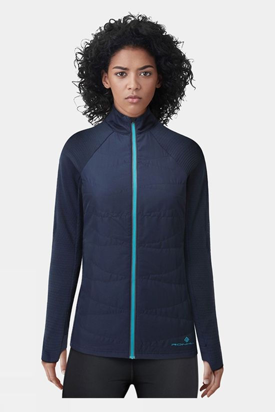 Ronhill Womens Tech Hybrid Jacket Deep Navy/Spa Green