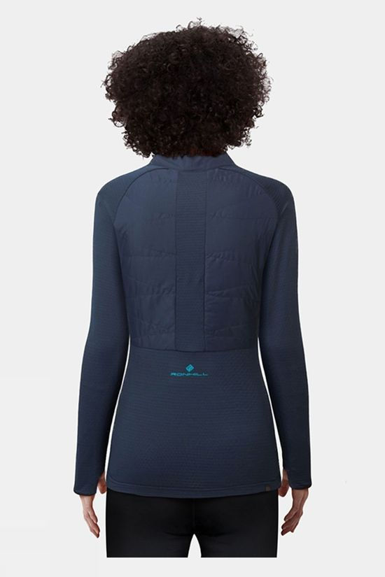 Ronhill Womens Tech Hybrid Jacket Deep Navy/Spa Green