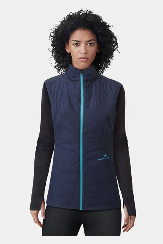 Ronhill Womens Tech Winter Gilet Deep Navy/Spa Green