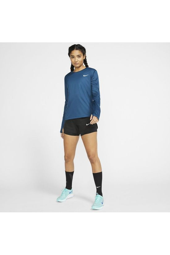 Nike Womens Miler Long Sleeve Top Valerian Blue