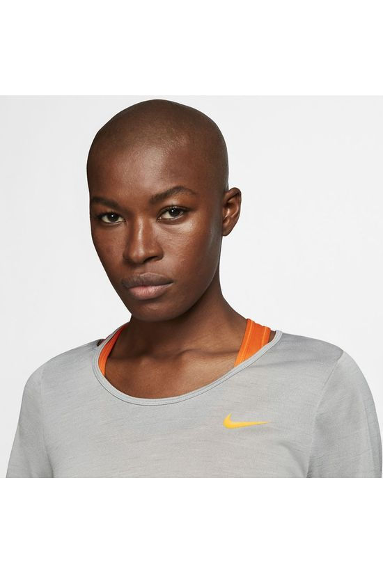 Nike Womens Runway Short Sleeve Top Particle Grey
