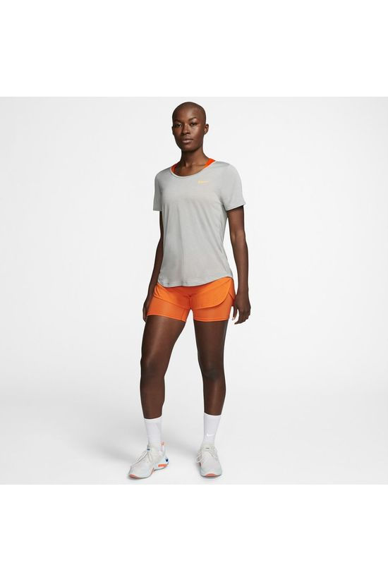 Nike Womens Runway Short Sleeve Top Particle Grey