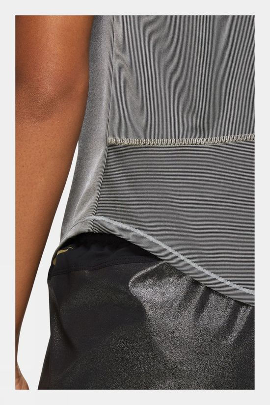 Nike Womens Icon Clash Short Sleeve Top Black Metallic