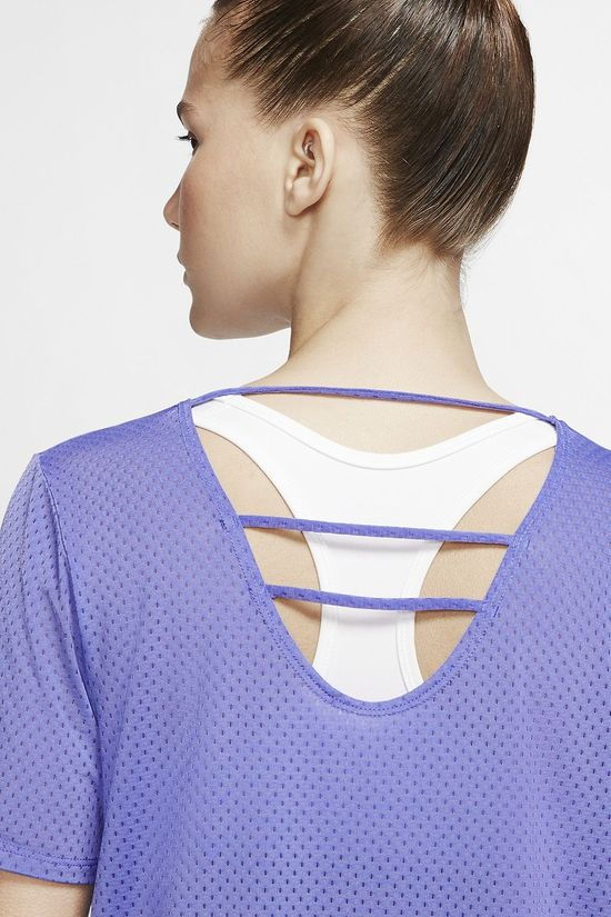 Nike Womens Breathe Short Sleeve Top Sapphire