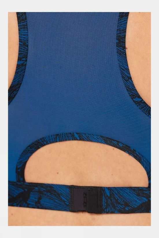 2XU Perform Medium Impact Crop Poseidon Print