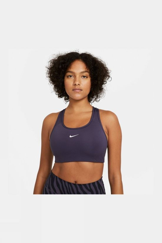 Nike Women's Swoosh Pad Bra Dark Rasin