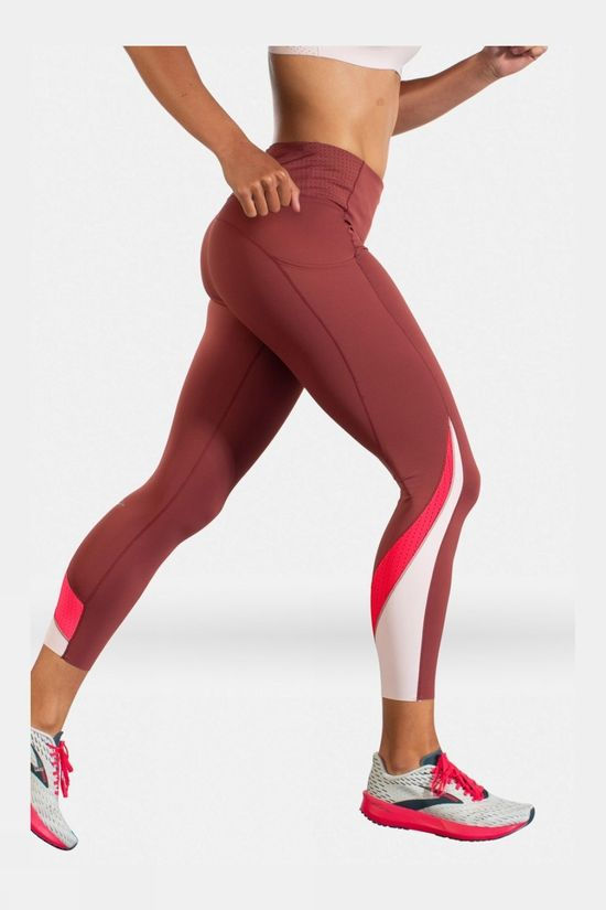 Brooks Women's Method 7/8 Tight Terracotta/Flouro Pink