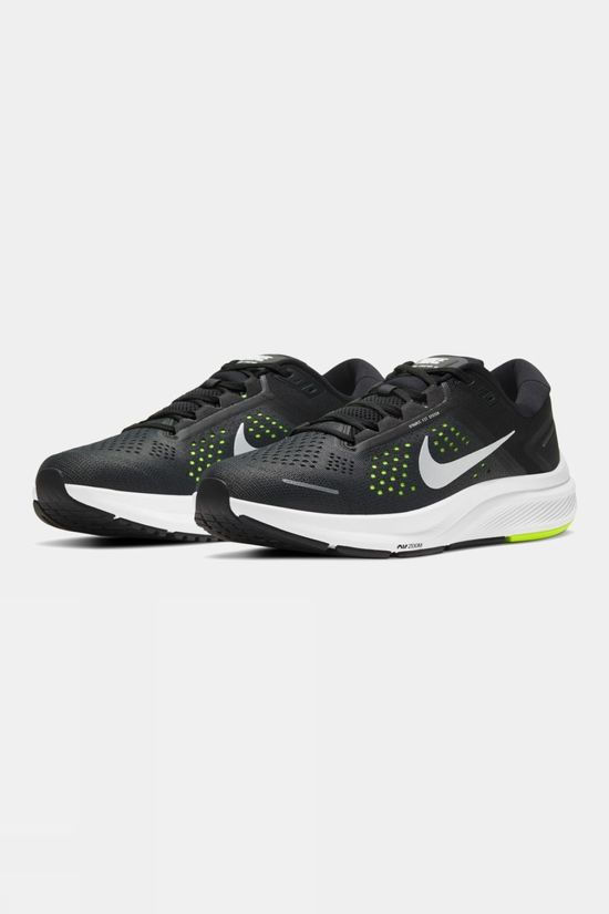 Nike Mens Air Zoom Structure 23 Black/ Metallic Silver-volt-anthracite