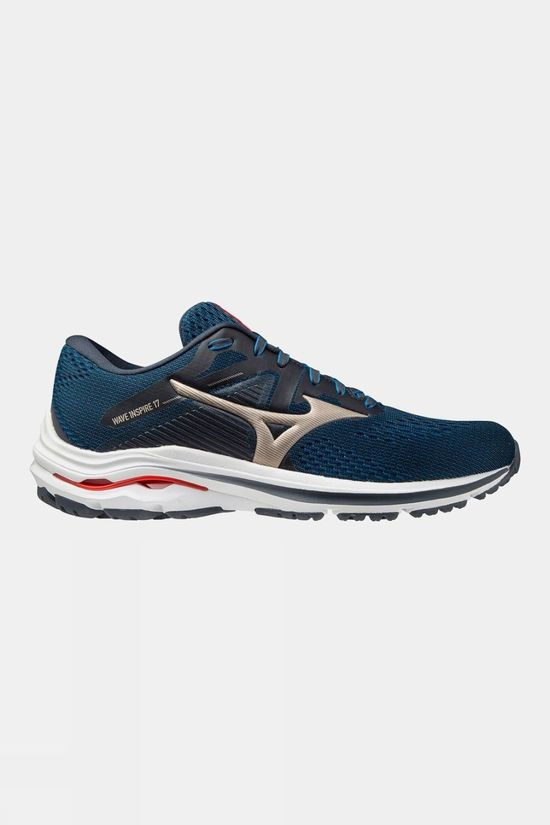 Mizuno Men's Wave Inspire 17 India Ink / Platinum Gold / Ignition Red