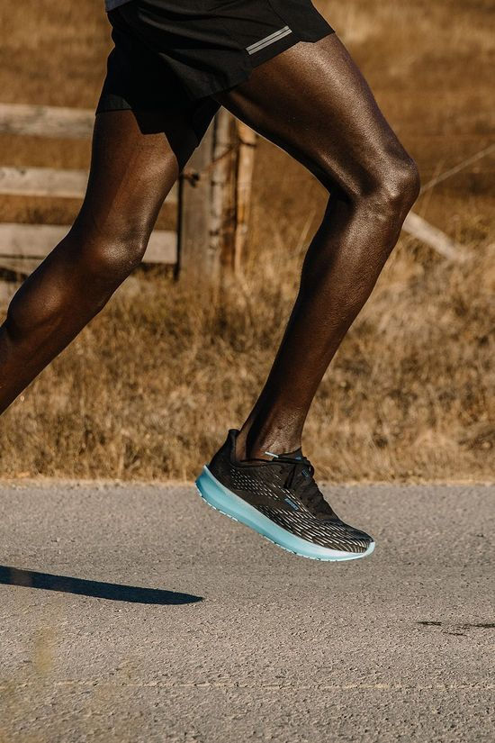Brooks Mens Hyperion Tempo Black/Iced Aqua/Blue