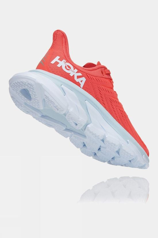 Hoka One One Women's Clifton Edge Hot Coral/ White