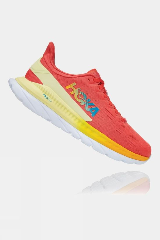 Hoka One One Women's Mach 4 Hot Coral/Saffon