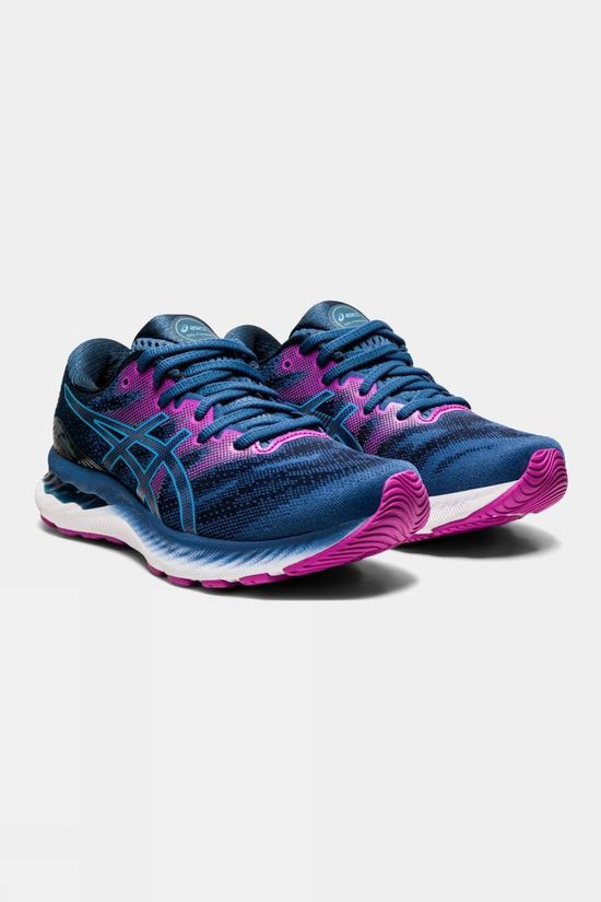 Asics Womens GEL-Nimbus 23 Grand Shark/Digital Aqua