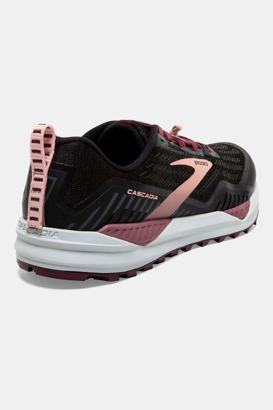 Brooks Womens Cascadia 15 Black/Ebony/Coral Cloud